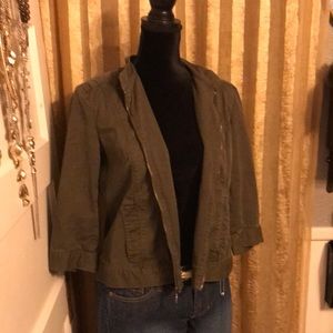 Navy green Christopher and banks petite jacket